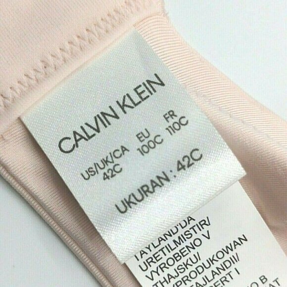 Calvin Klein Women Seductive Comfort Soft Cup Bra Pink Mesh Animal Print 42C NEW - Picture 3 of 10